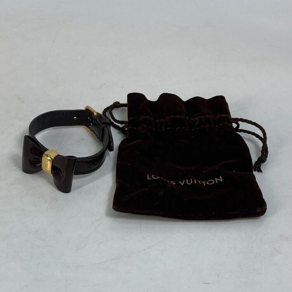LOUIS VUITTON M6617F MonogramVernis Favorite ribbon accessories Bracelet purple - Picture 6 of 13